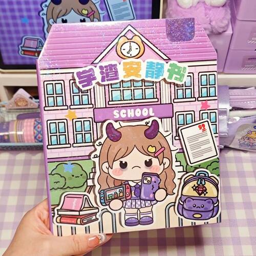 Cute PET Quiet Book Stickers Handmade Cartoon 3D Sticker Boo