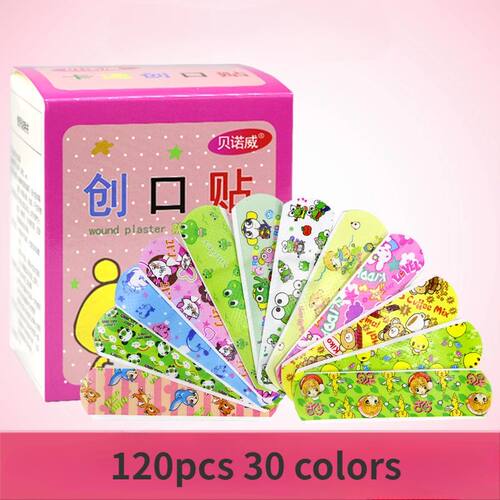 120pcs Cute Cartoon Patch Waterproof Wound Adhesive Bandages