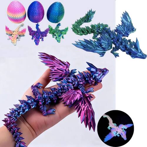 15cm 3D Printed with Movable Wings Dragon Movable Joint Fidg