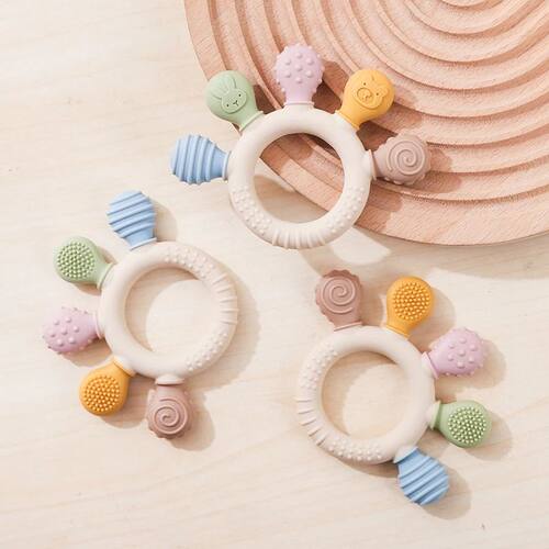 1pc Silicone Teether Baby 0 12 Months Teething Toys Teether