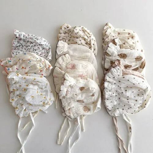 Newborn Baby Lace Hat Cute Cotton Kids Baby Girl Gauze Caps