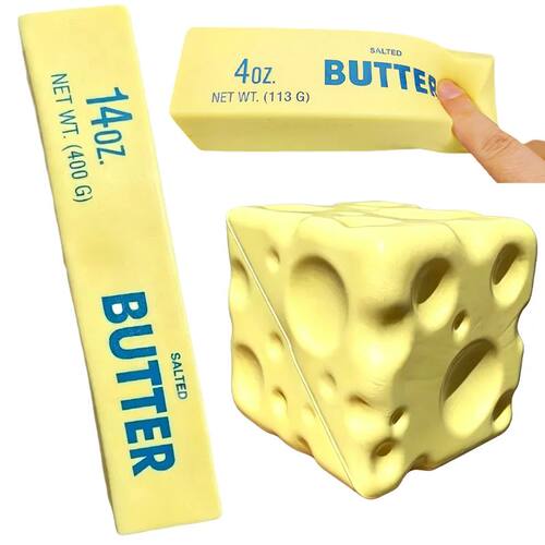 Squishy Simulation Big Butter Stick Fidget Toys Elastic Cube