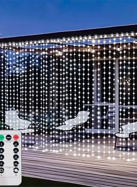 3/6M USB LED Curtain 8Modes Remote Control Lights Holiday We
