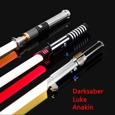 Luke RGB Lightsaber Laser Sword Metal Flashing Rave Cosplay