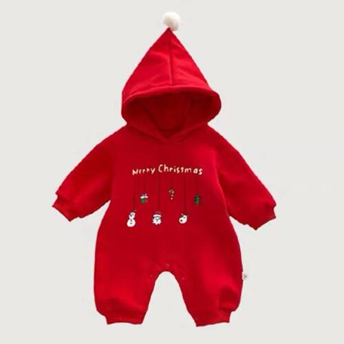 Infant Baby Boys Girls Christmas Romper Long Sleeve Thicken