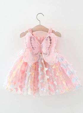 Baby Girl Party Princess Dress Summer Toddler 3d Fairy Butte