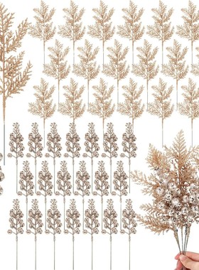 Glitter Christmas Decoration Artificial Berrys Bouquets Stal