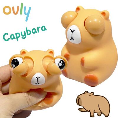 Ovly Squishy Stress Relief Toy Pop Eyes Capybara Squeeze Toy