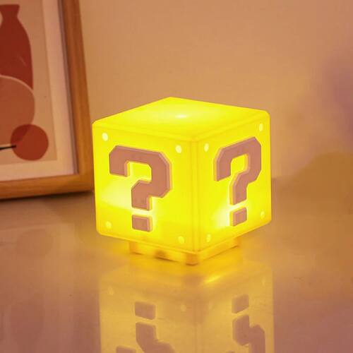 LED Question Mark Brick Night Light With Music USB Charging
