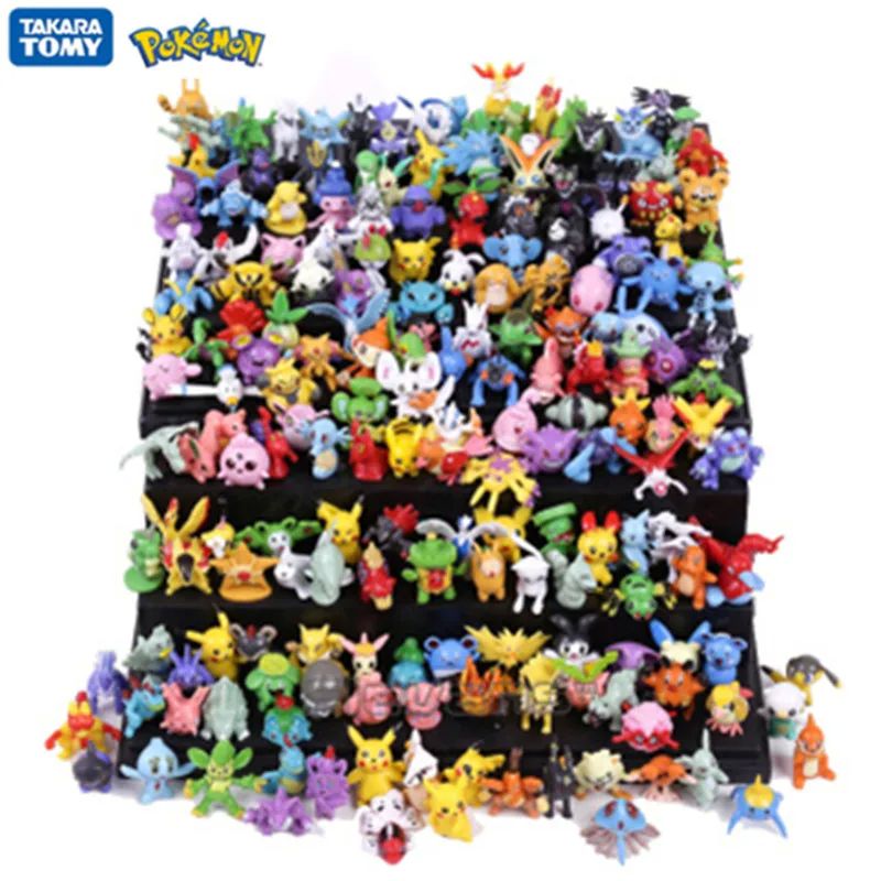 24-144Pcs Pokemon Anime Figure Pikachu Action Model 2-3CM No