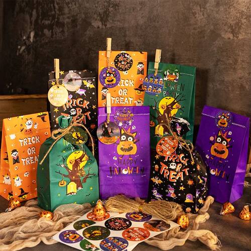 Happy Halloween Paper Bags Cartoon Animal Printed Gift Bags