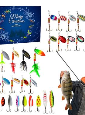 24 Days Christmas Advent Calendar Fishing Set Surprise Gift