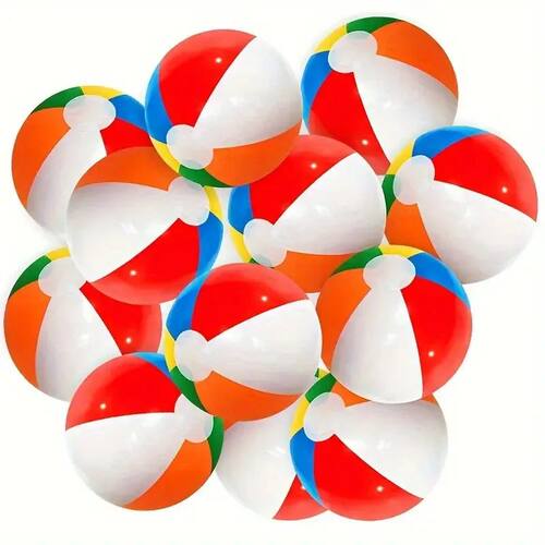 10Pcs Inflatable Beach Ball Colorful Balloons Swimming Pool