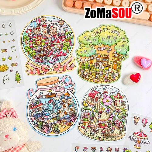 3D Joyful Dreamy Crystal Life DIY 3d Landscaping Stickers Ca