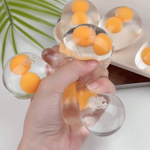 1PC Liquid Motion Egg Yolk Squishy Toy, Soft Slow Rising Str