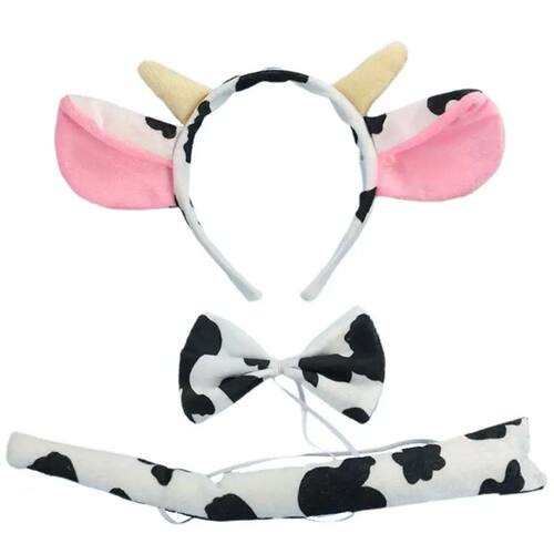 3 Pcs/set Cow Animal Headwear Set Kids Girls Boys Headbands