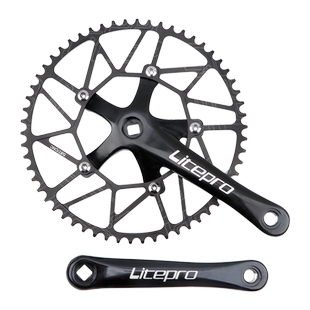 Litepro折叠车牙盘小轮车正负齿单盘方孔曲柄48/50/52/54/56/58齿