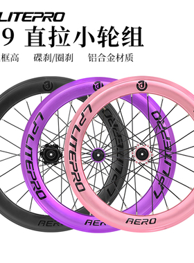 LP Litepro折叠车轮组349直拉刀圈轮毂16寸改装培林V刹/碟刹车轮