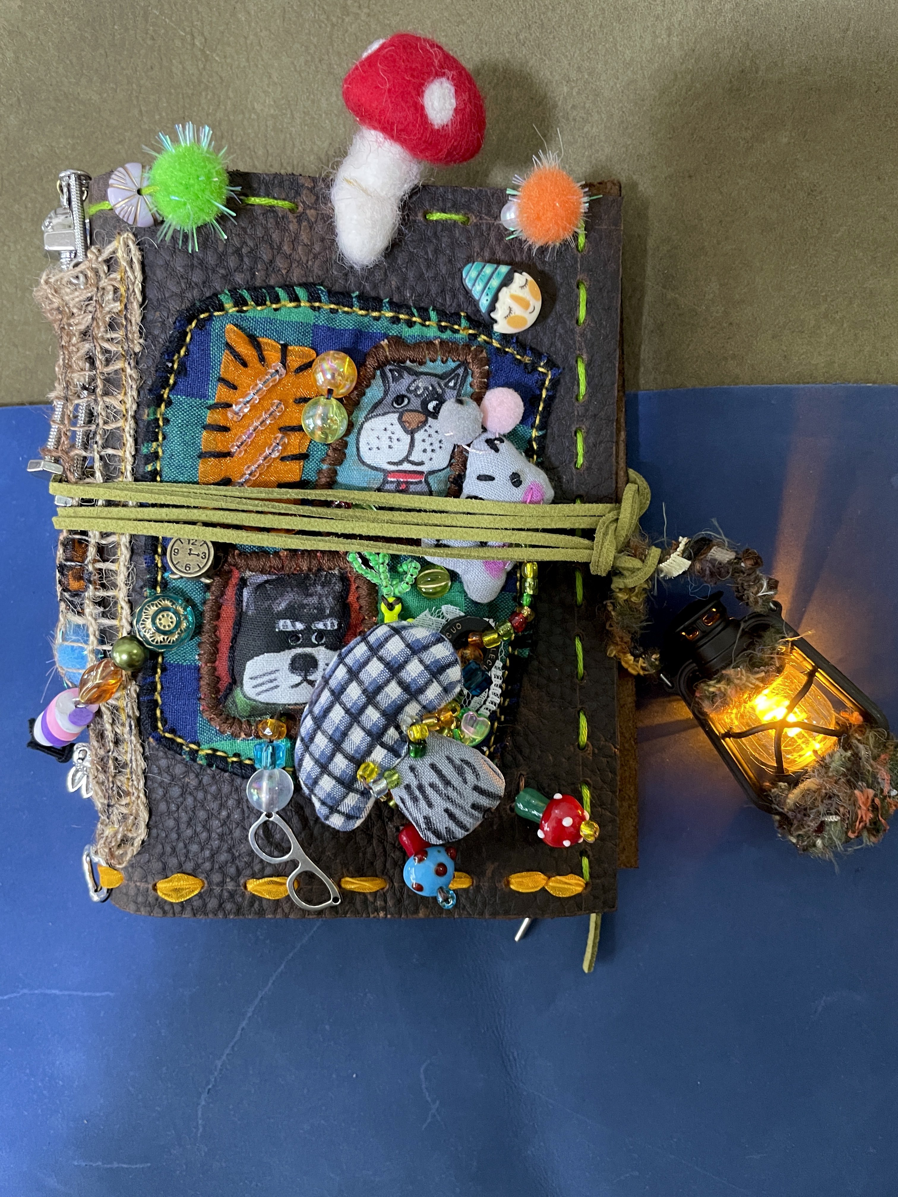 复古可爱记事本狗狗真皮手工tn本活页手帐本日记本礼物礼品定制