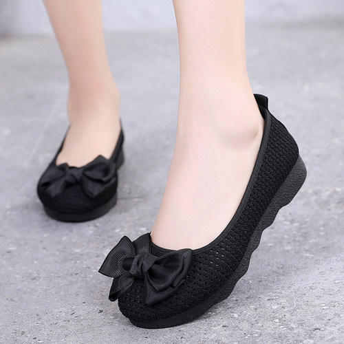 老北京布鞋透气网面工作鞋不累脚