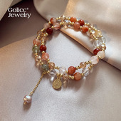 双层水晶手链女款 轻奢小众精致2026年新款 高级感叠戴串珠闺蜜手串