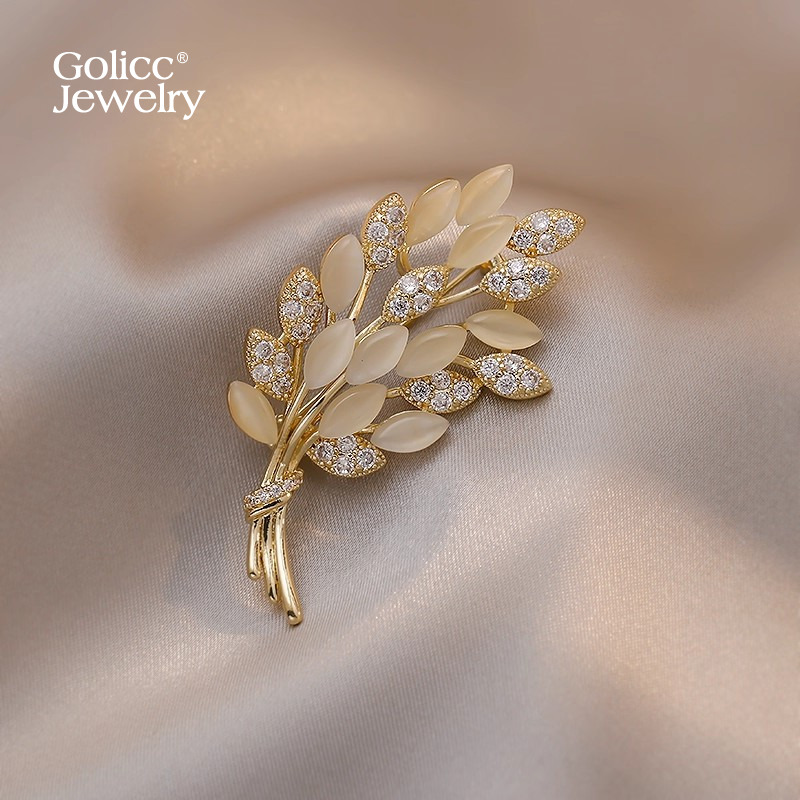 古里雅金色锆石麦穗高档高级感