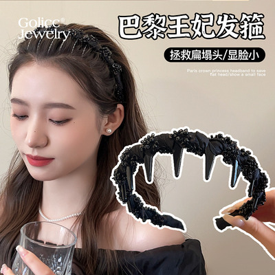 古里雅高颅顶蓬松发箍发高级感