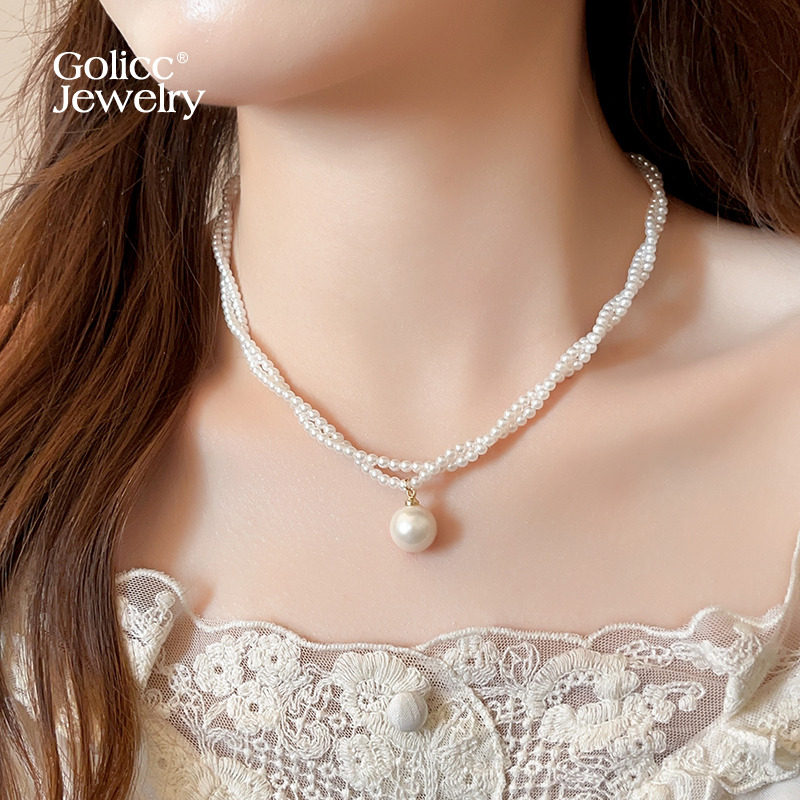 古里雅施家珍珠吊坠项链高级感