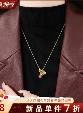 古里雅福袋钱币吊坠项链高级感