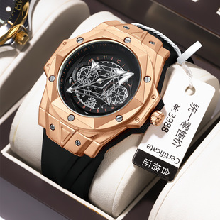 瑞士刺青二代手表全自动机械表男士夜光防水日历运动手表