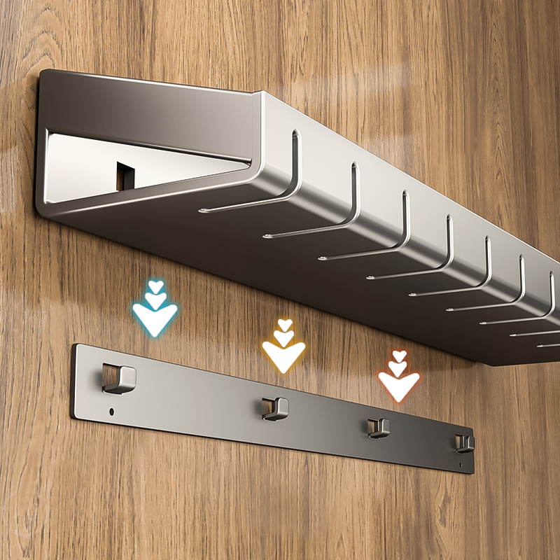 尼格斯 厨房置物架免打孔壁挂墙上调味品家用调料多功能收纳架