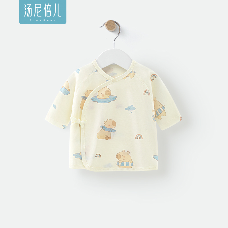 汤尼倍儿新生儿纯棉系带半背衣服