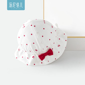 汤尼倍儿夏季 婴儿渔夫帽外出游防晒遮阳帽纯棉女宝宝公主太阳帽子