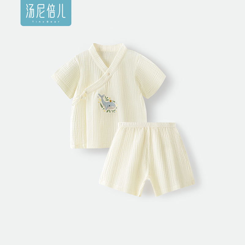 汤尼倍儿婴儿纯棉纱布两件套装夏