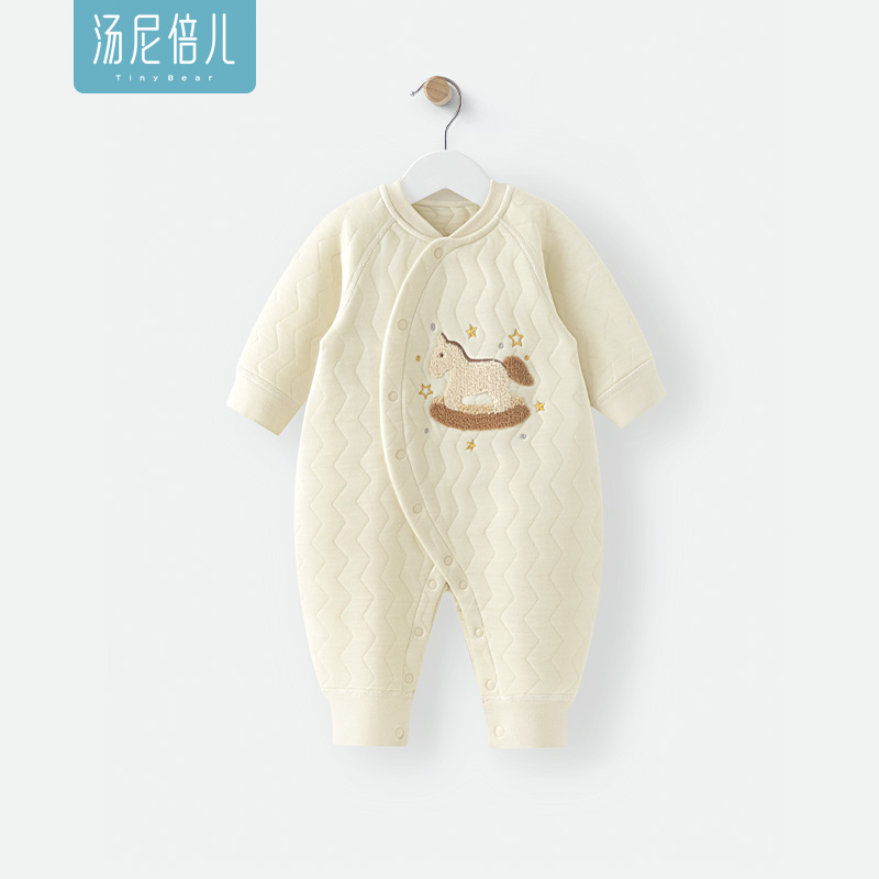 汤尼倍儿婴儿夹棉连体衣服秋冬季
