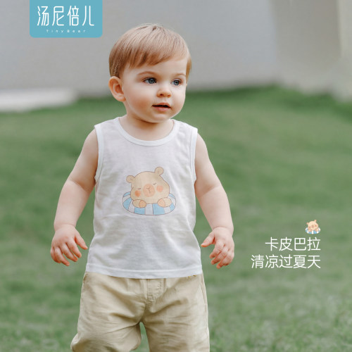 汤尼倍儿宝宝背心纯棉夏透气上衣