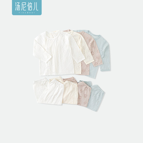 汤尼倍儿婴儿长袖套装夏季烧花