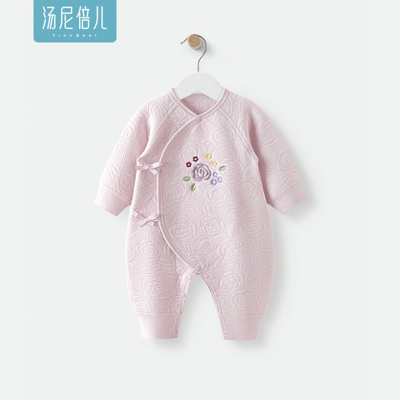 汤尼倍儿新生儿夹棉连体衣秋冬季保暖内衣女宝哈衣婴儿绑带和尚服,童装/婴儿装/亲子装,连身衣/爬服/哈衣,淘宝优惠券,粉丝福利购,淘宝优惠卷
