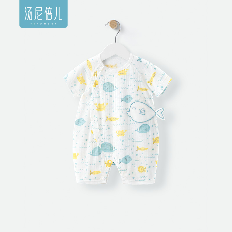 汤尼倍儿竹纤维短袖连体衣服夏季