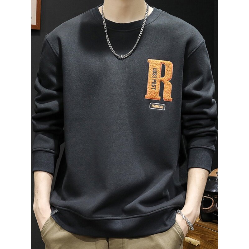 休闲卫衣男春秋款潮牌男款衣服大码春季2026新款男士上衣长袖圆领