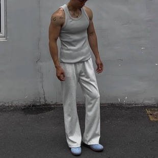 健身运动微喇宽松百搭显高直筒长裤 休闲弯刀卫裤 美式 本源ULTISO