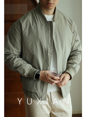 YUXIAN余闲秋冬MA1飞行员夹克棉服外套男士美式棒球服保暖宽松