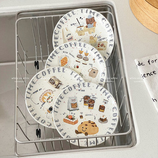 猫咪餐盘陶瓷罐头冻干碟子大口径宠物狗狗吃饭食盆饭盆防黑下巴碗