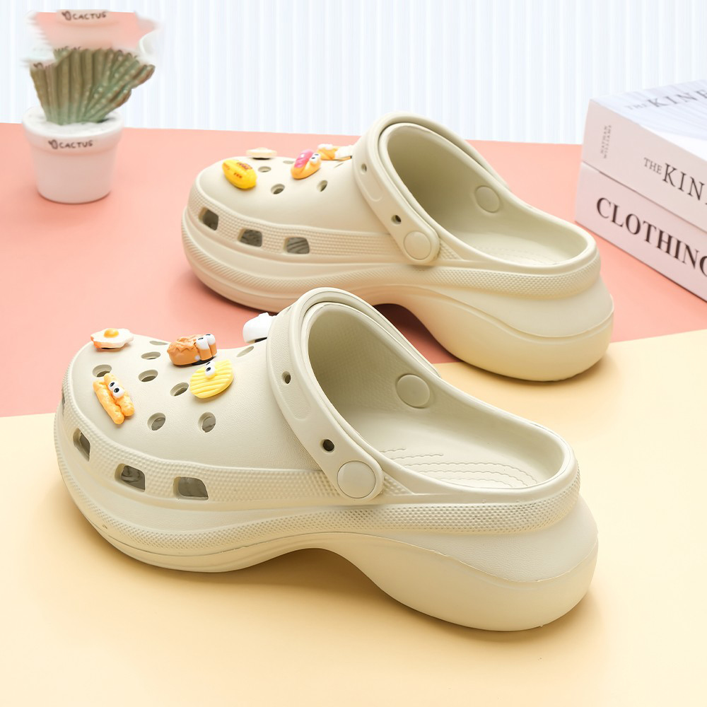 泡芙洞洞鞋女款夏季云朵软底拖鞋