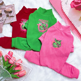 新款狗狗衣服秋冬季德绒四脚衣柔软弹力保暖泰迪比熊博美雪纳瑞猫