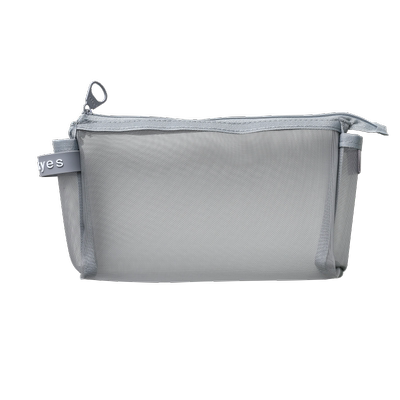 莫兰迪色系列立体透明网纱笔袋