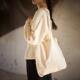 定制手工染色棉麻布包纯色简约时尚 照本堂生活 亚麻挎包W4340