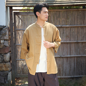 男中式 国风五盘扣40支亚麻上衣M1901 新款 棉麻衬衫 照本堂 秋季