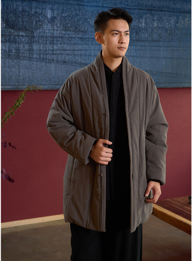【照本堂男装】冬季新款新中式男装国风棉服15支一手长棉衣M12612
