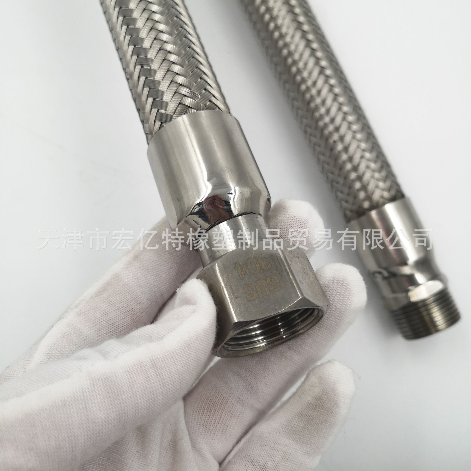 金属软管不锈钢快速接头金属波纹管化工高温板把式钢丝编织网软管